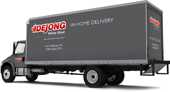 de jong in-home delivery truck.